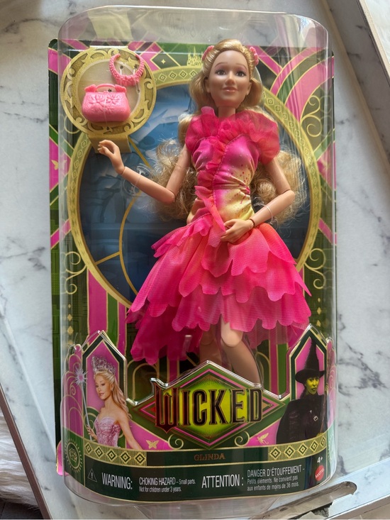 Mattel Other - Mattel Glinda Doll in Bright Pink Layered Gown